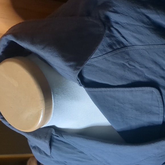 REVOLUTION* size 18 gray quilted 3/4 sleeve dbl breasted belted collared jacket - Picture 5 of 14